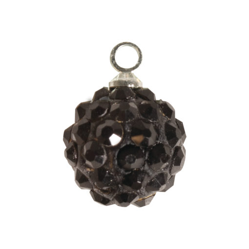 Shamballa Bead Ø 10mm in schwarz zur Schmuckherstellung