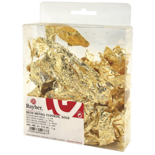 Rayher Deco-Metall gold, Flocken zum Verzieren
