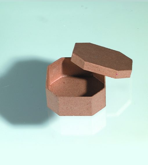 Papp-Schachtel, 9x9x4 cm, in achteckiger Form