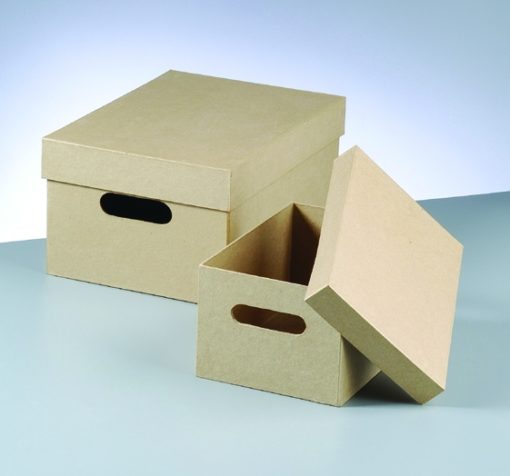Papp-Stapelbox, 2-teilig, in rechteckiger Form