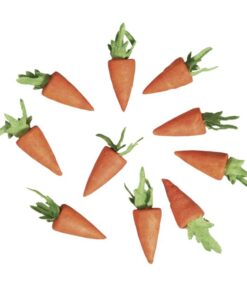 Karotten aus gepresster Watte