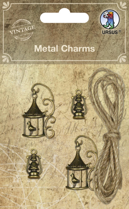 Ursus Vintage Metall Charms für Scrapbooking