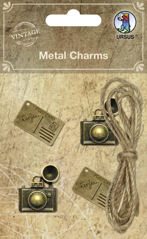 Ursus Vintage Metall Charms für Scrapbooking