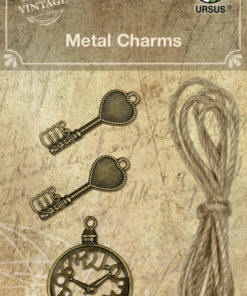 Ursus Vintage Metall Charms für Scrapbooking