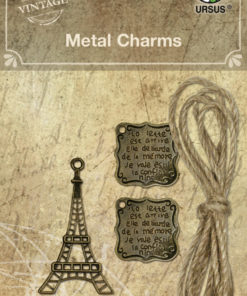 Ursus Vintage Metall Charms für Scrapbooking