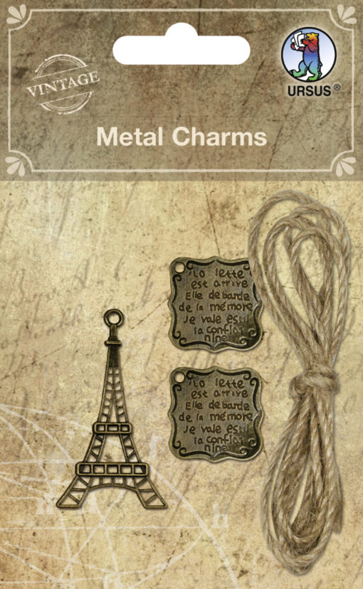 Ursus Vintage Metall Charms für Scrapbooking