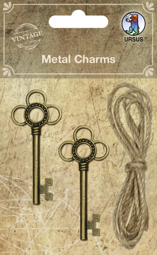 Ursus Vintage Metall Charms für Scrapbooking