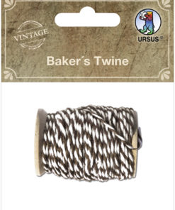 Baker's Twine, Bäckergarn zum Basteln und Gestalten, braun-weiß