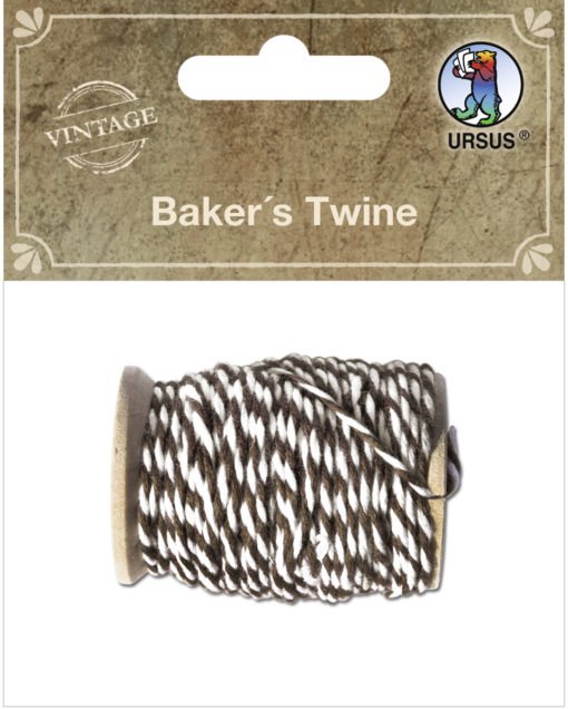 Baker's Twine, Bäckergarn zum Basteln und Gestalten, braun-weiß