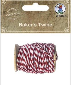 Baker's Twine, Bäckergarn zum Basteln und Gestalten, rot-weiß