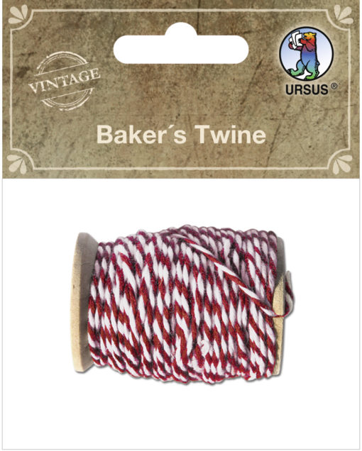 Baker's Twine, Bäckergarn zum Basteln und Gestalten, rot-weiß