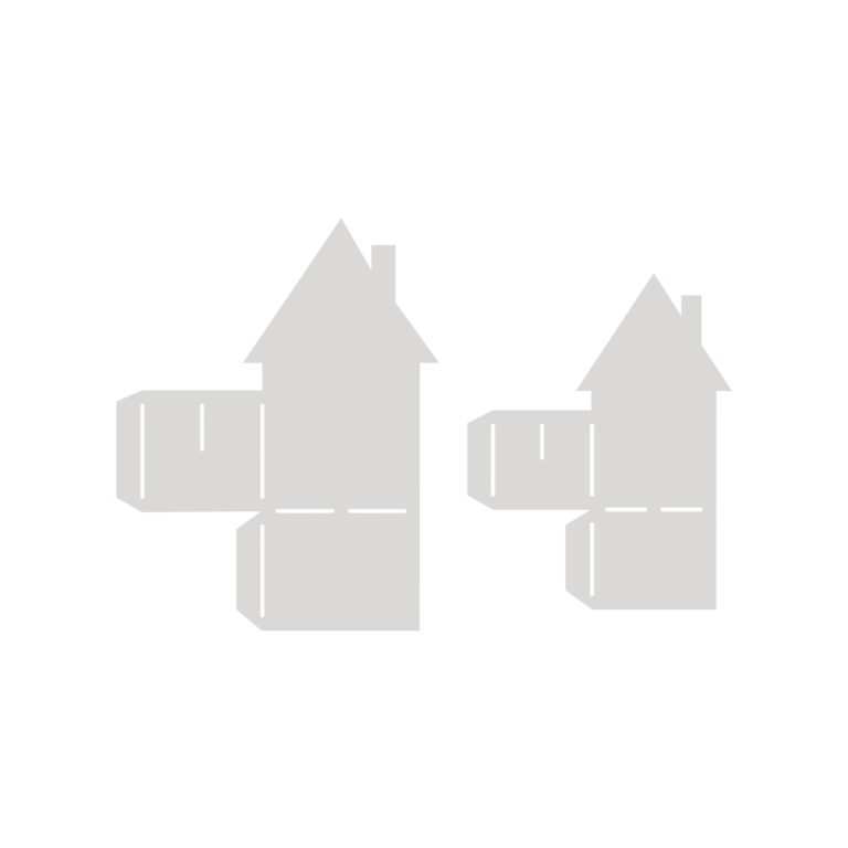 Schablone Häuser für Papier, 2 Größen - dasBasteln.de