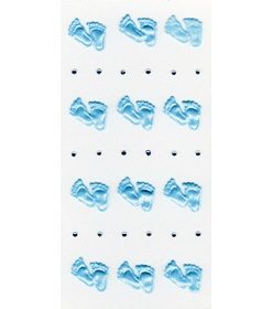 Rössler Handmade Sticker Baby Füße hellblau, zum Dekorieren