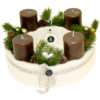 Adventskranz mit Wollfilz