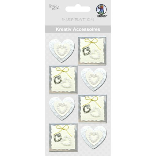 Kreativ-Accessoires, Motiv 21, zur Hochzeit in silber