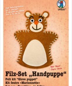 Ursus Filz-Handpuppe Bär, zum Gestalten