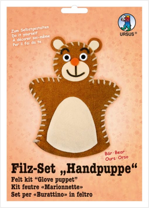 Ursus Filz-Handpuppe Bär, zum Gestalten