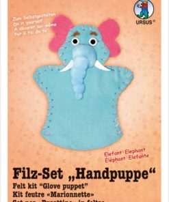 Ursus Filz-Handpuppe Elefant, zum Gestalten