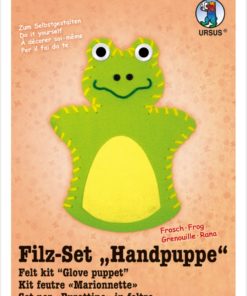 Ursus Filz-Handpuppe Frosch, zum Gestalten