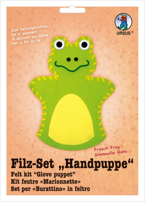 Ursus Filz-Handpuppe Frosch, zum Gestalten