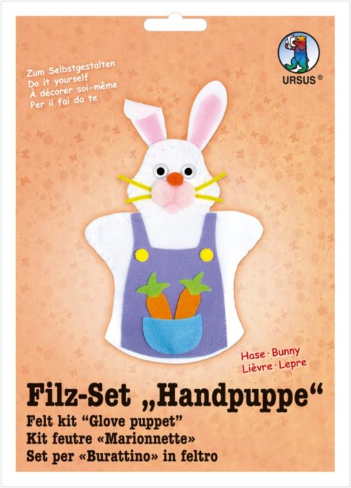 Ursus Filz-Handpuppe Hase, zum Gestalten