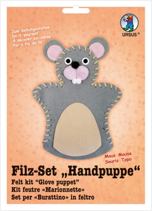 Ursus Filz-Handpuppe Maus, zum Gestalten