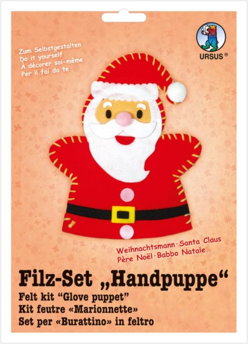 Ursus Filz-Handpuppe Weihnachtsmann, zum Gestalten