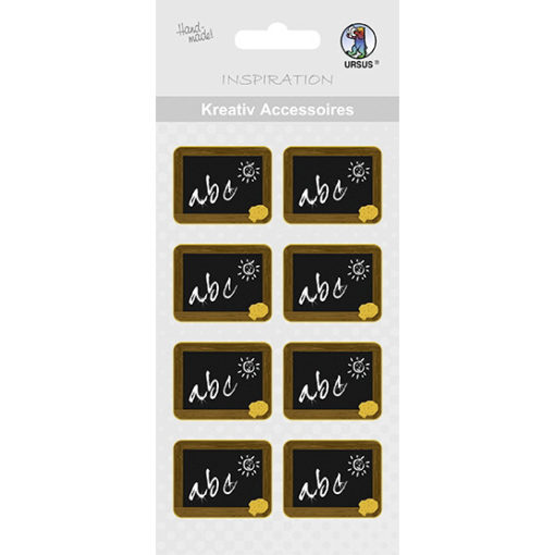 Sticker abc schwarz, zur Anlassgestaltung