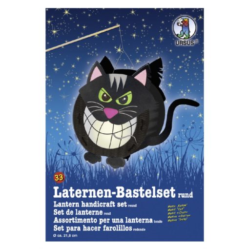 Ursus Laternen-Bastelset, rund, Katze