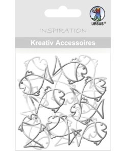 Kreativ-Accessoires Fische silber, zum Dekorieren