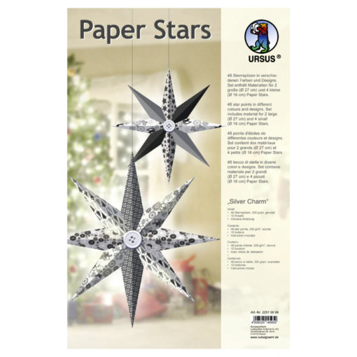 Ursus Paper Stars Silver Charm, Papiersterne