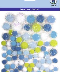 Ursus Glitzer-Pompons, Motiv 04, zum Basteln