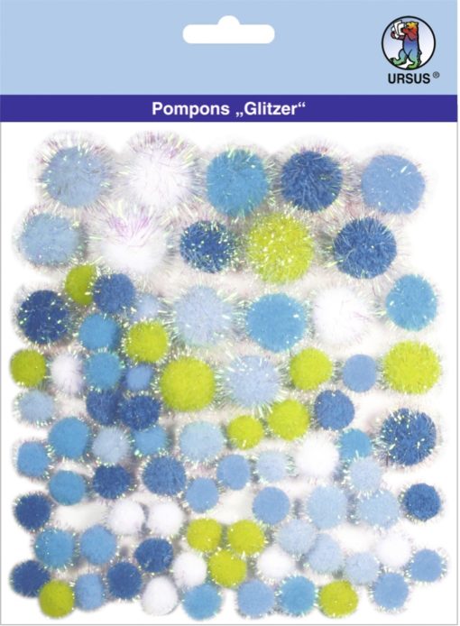 Ursus Glitzer-Pompons, Motiv 04, zum Basteln