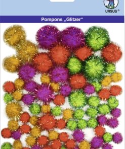 Ursus Glitzer-Pompons, Motiv 05, zum Basteln