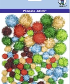 Ursus Glitzer-Pompons, Motiv 06, zum Basteln