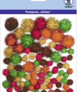 Ursus Glitzer-Pompons, Motiv 07, zum Basteln