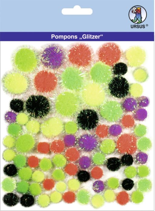 Ursus Glitzer-Pompons, Motiv 08, zum Basteln