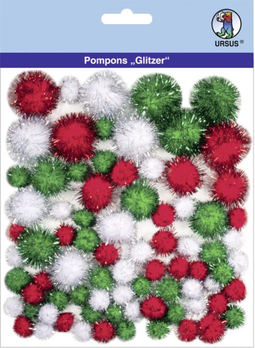 Ursus Glitzer-Pompons, Motiv 09, zum Basteln