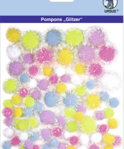 Ursus Glitzer-Pompons, Motiv 01, zum Basteln