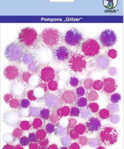 Ursus Glitzer-Pompons, Motiv 03, zum Basteln