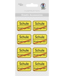 Ursus Sticker Schule gelb, zur Anlassgestaltung