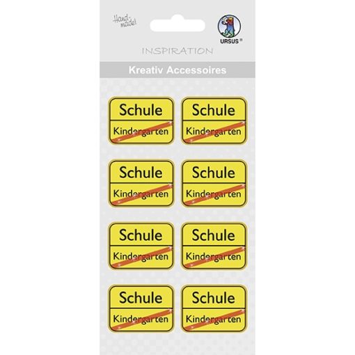 Ursus Sticker Schule gelb, zur Anlassgestaltung