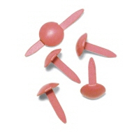 Rayher Brads rund, rosa, 4+8mm