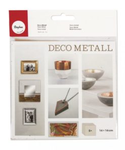 Deco-Metall 14 x 14 cm rot, 5 Blatt