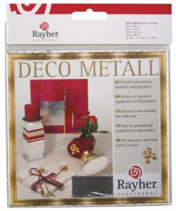 Deco-Metall 14 x 14 cm silber, 5 Blatt
