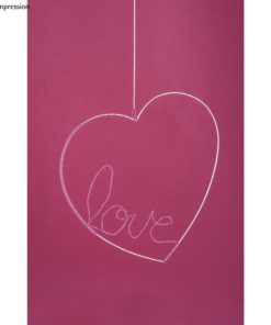 Draht Herz, 35cm ø, mit Schrift