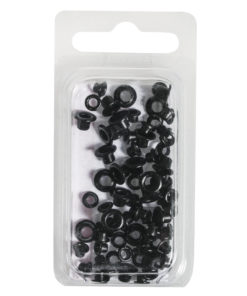 Easy Eyelets, rund, schwarz