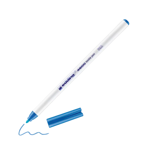 edding textilstift hellblau