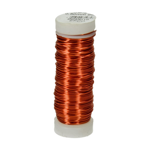 Efco Kupferdraht, orange-metallic, 0,50mm Ø, Rolle 25m