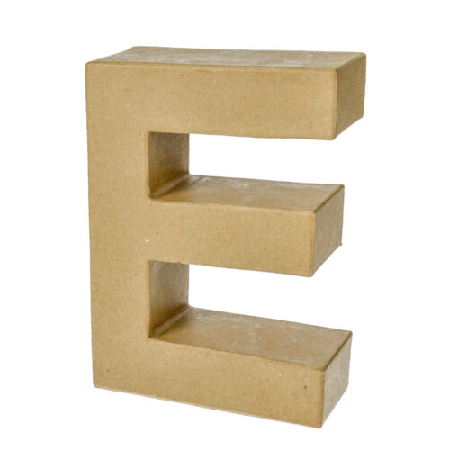 Buchstabe E aus Pappmaché
